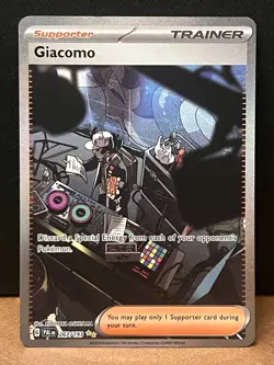 Pokemon TCG Giacomo Holo Card 267/193 Sv02: Paldea Evolved - Image 1