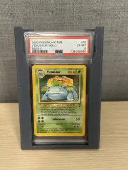 Pokemon TCG Venusaur Base Set 2 Holo Unlimited Rare Card 18/130 PSA 6 - Image 1