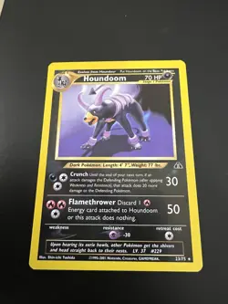 Houndoom 23/75 Neo Discovery Unlimited 2001 Pokemon Card Rare LP - Image 1