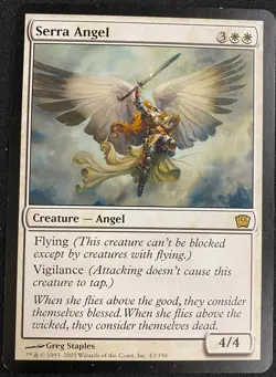 MTG 9TH EDITION SERRA ANGEL 6" X 4" BOX TOPPER - Image 1