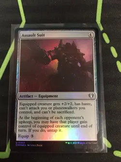 MTG Magic The Gathering Assault Suit Foil CMM Artifact Commander - Image 1