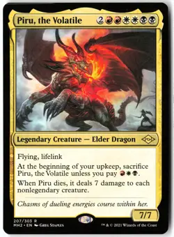 Piru, the Volatile #207 Rare Modern Horizons 2 NM/LP MTG - Image 1