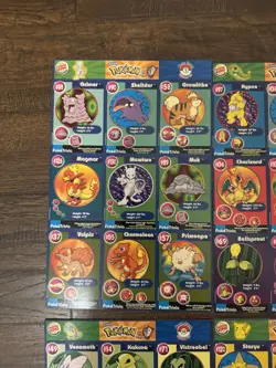 1999 Burger King Pokemon Uncut Sheet Master Trainer #1, 8, 10, 12, 13, (2) 15 NM - Image 2