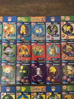 1999 Burger King Pokemon Uncut Sheet Master Trainer #1, 8, 10, 12, 13, (2) 15 NM - Image 3