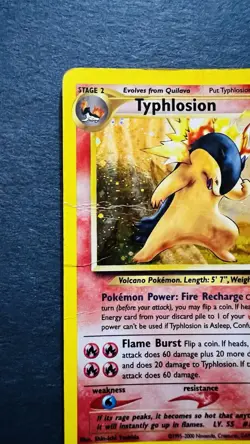 Pokemon Neo Genesis 2000 Typhlosion Holo Rare Card TCG 17/111 - Image 3