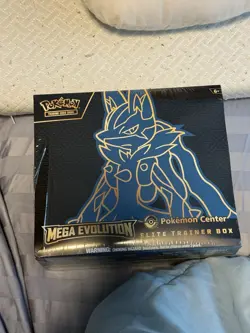 Pokemon Center Mega Evolution (LUCARIO) ETB Damaged Shrink Wrap Only (read Desc - Image 1