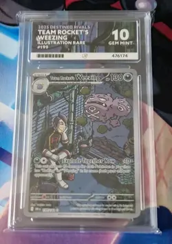 Pokemon TCG Team Rockets Weezing 199/182 Destined Rivals Illustration Ace 10 - Image 1