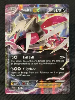Pokemon TCG Shiny Yveltal EX XY Holo Black Star Promo XY150 - Image 1