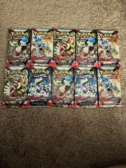Pokemon TCG Scarlet And Violet Base Set Booster Packs Lot Of 10 Sealed - Image 1