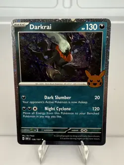 Pokemon TCG Halloween Trick Or Trade 2024 Darkrai #136/197 Cosmos Rare - Image 1