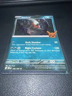 Pokemon TCG Halloween Trick Or Trade 2024 Darkrai #136/197 Cosmos Rare Holo - Image 2