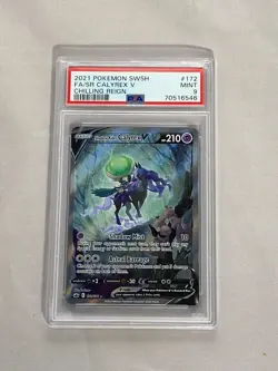 Pokemon Graded 9 Shadow Rider Calyrex V Full Art Chilling Reign 172/198 - Image 1