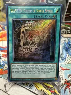 Yugioh WANTED: Seeker Of Sinful Spoils RA03-EN074 Secret Rare NM - Image 1