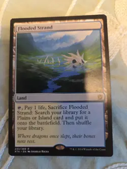 Flooded Strand Khans of Tarkir Land Rare Card Magic: The Gathering NM - Image 1