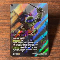 UniVersus Teenage Mutant Ninja Turtles Leonardo CH-R-ALT No. 197/186 Foil Card - Image 1