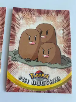 Lot of 2 Vintage Topps Pokemon Cards Diglett Dugtrio Evolution Set Gen 1 - Image 3