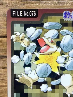 Pokemon Carddass Card Golem File No.76 Bandai Pocket Monsters 1997 Japan - Image 3