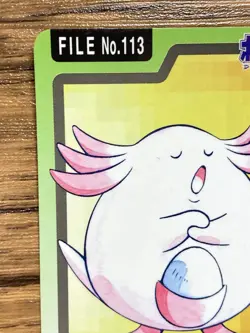 Pokemon Carddass Card Chansey File No.113 Bandai Pocket Monsters 1997 Japan - Image 3
