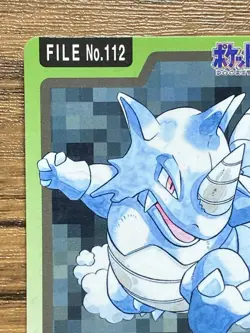 Pokemon Carddass Card Rhydon File No.112 Bandai Pocket Monsters 1997 Japan - Image 3