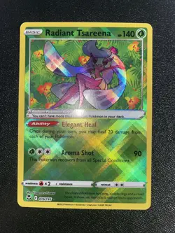Radiant Tsareena 016/195 Silver Tempest Rare Pokemon Card Near Mint NM - Image 1