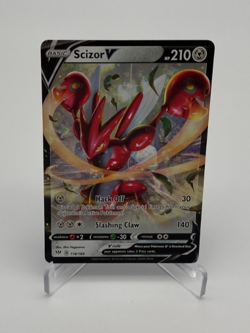 Pokemon Trading Card Game TCG Darkness Ablaze Scizor V 118/189 - Image 1
