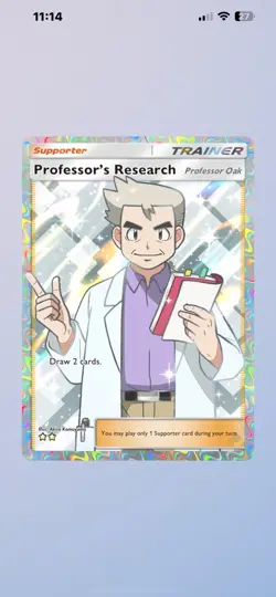 Pokemon TCG Pocket Trading Trade Limited Professor Research Oak Card ⭐⭐ DIGITAL - Image 1