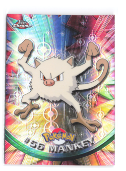 Topps Chrome 2000 Mankey Pokemon Card #56 Holo NM SPECTRA - Image 1
