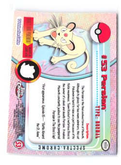 Topps Chrome 2000 Persian Pokemon Card #53 Holo NM SPECTRA - Image 2