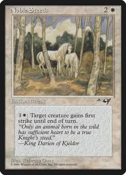 Noble Steeds (Trees in Forefront) - Alliances (ALL) - MTG Rare English Non Foil - Image 1
