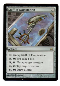 MTG Staff of Domination X1 Fifth Dawn edition rare - Image 1