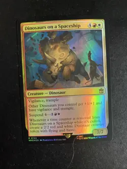 MTG - NM - FOIL - Dinosaurs on a Spaceship - Doctor Who - Image 1