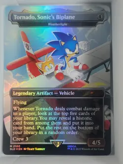 MTG Tornado, Sonic's Biplane - Weatherlight (Rainbow Foil) NM Secret Lair D - Image 1