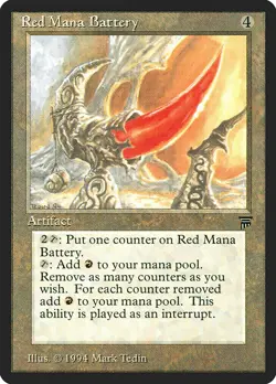 Red Mana Battery [Legends] Magic MTG - Image 1