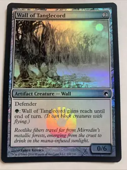 Wall of Tanglecord Foil - LP - Scars of Mirrodin - MTG - Artifact Creature Green - Image 1