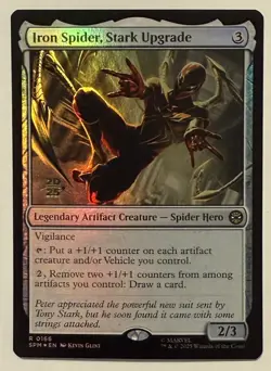 Iron Spider, Stark Upgrade Prerelease Foil - Marvel's Spider-Man MTG - Image 1
