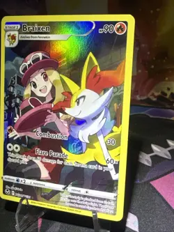 Braixen Full Art TG01/TG30 Ultra Rare Silver Tempest Pokemon TCG NM Holo - Image 2