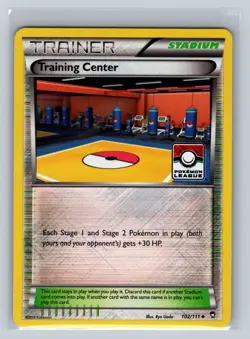Pokemon League Stamp Trainer Training Center 102/111 Furious Fists Holo Promo - Image 1