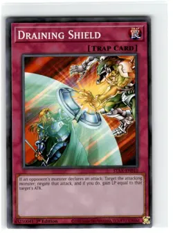 Yu-Gi-Oh! Draining Shield Common STAX-EN010 Lightly Played 1st Edition - Image 1