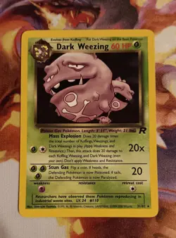 Dark Weezing 31/82 - Team Rocket - Rare - Non Holo - Pokemon Card (A) - Image 1