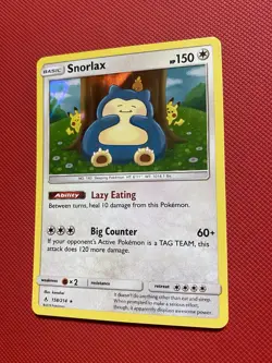 Snorlax 158/214 Sm-Unbroken Bonds Holo Pokemon Card TCG - Image 4