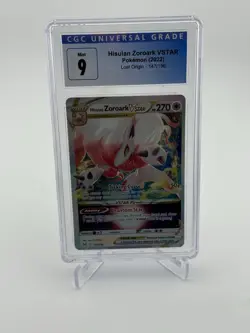 CGC 9 Hisuian Zoroark VSTAR 147/196 Lost Origin Full Art Rare Pokemon Card - Image 2