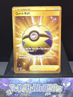 Pokemon Card Quick Ball 216/202 Sword & Shield Base Secret Rare Near Mint - Image 1