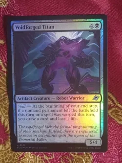 FOIL Voidforged Titan Edge of Eternities Magic The Gathering MTG Robot Warrior - Image 1