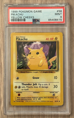 Pokemon Game Pikachu Yellow Cheeks PSA9 #65408415 - Image 1