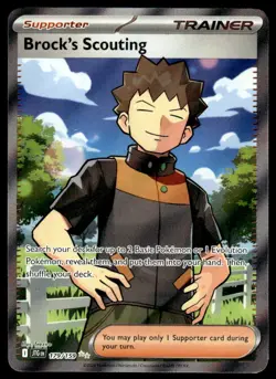 Pokemon TCG SV09: Journey Together #179/159 Brock's Scouting NM - Image 1