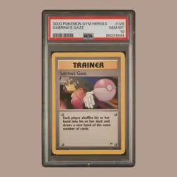 2000 Pokemon Gym Heroes Sabrina’s Gaze #125 PSA GEM MT 10 - Image 1