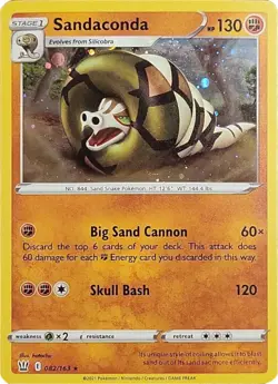 SANDACONDA 082/163 BATTLE STYLES POKEMON (COSMO HOLO, NM) - Image 1