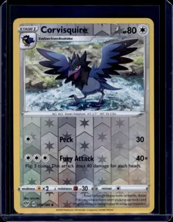 Corvisquire SWSH03: Darkness Ablaze Pokemon #155/189 Reverse Holo NM+ - Image 1
