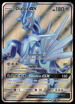 DIALGA GX 2018 Pokemon Sun Moon Forbidden Light Ultra Rare Full Art #125/131 - Image 1