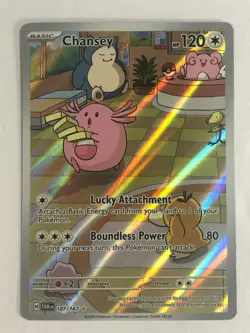 Pokemon TCG Twilight Masquerade Chansey 187/167 Near Mint - Image 1